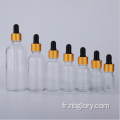 10 ml 20 ml 30 ml Bouteilles d'huile d'huile en verre Amber Bouteille d'huile essentielle